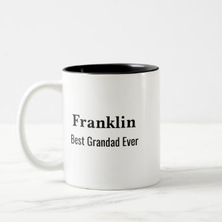 Taza Bicolor Personalised Best Grandad Ever Monogrammed 