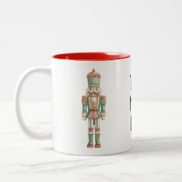Taza Bicolor Personalised Christmas Nutcracker 