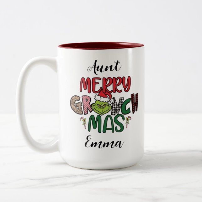 Taza Bicolor personalised family Christmas rate (Izquierda)
