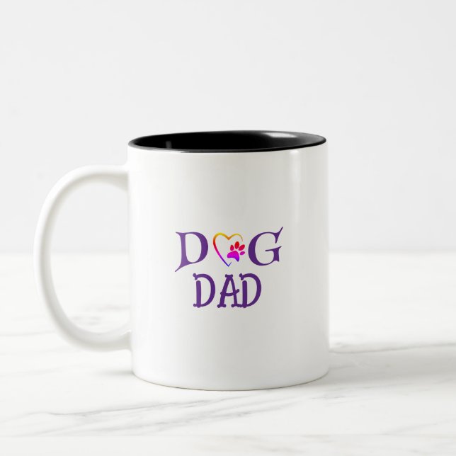 Taza Bicolor Personaliza a Dog Dad (Izquierda)