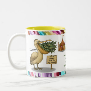 Taza Bicolor Personaliza: El brillante pico de Pierre pelícano