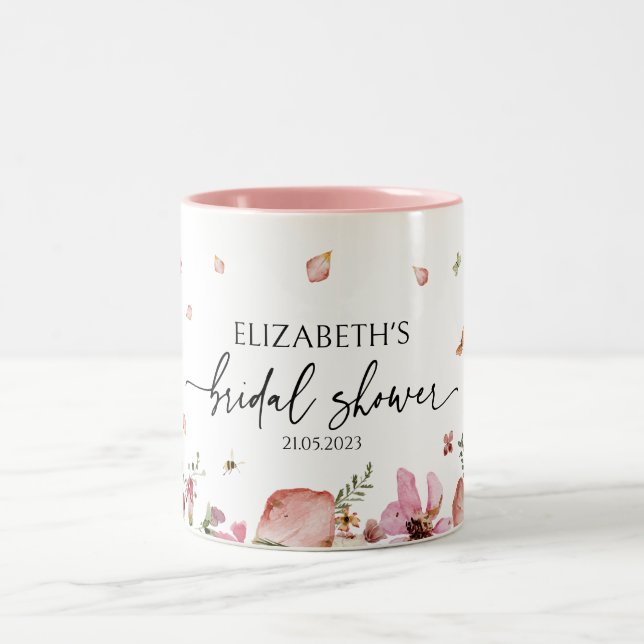 Taza Bicolor Personalizable Bridal Shower Party Favor Momento (Centro)