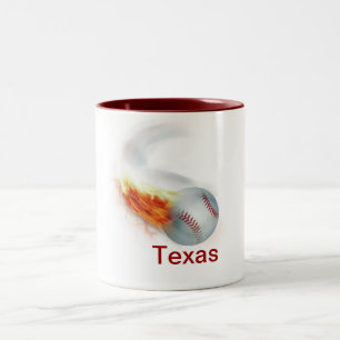 Taza Bicolor Personalizable de béisbol