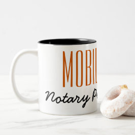 Taza Bicolor Personalizable de bolígrafo móvil de notario públi