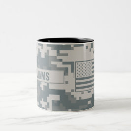 Taza Bicolor Personalizable de camuflaje de la ACU del ejército