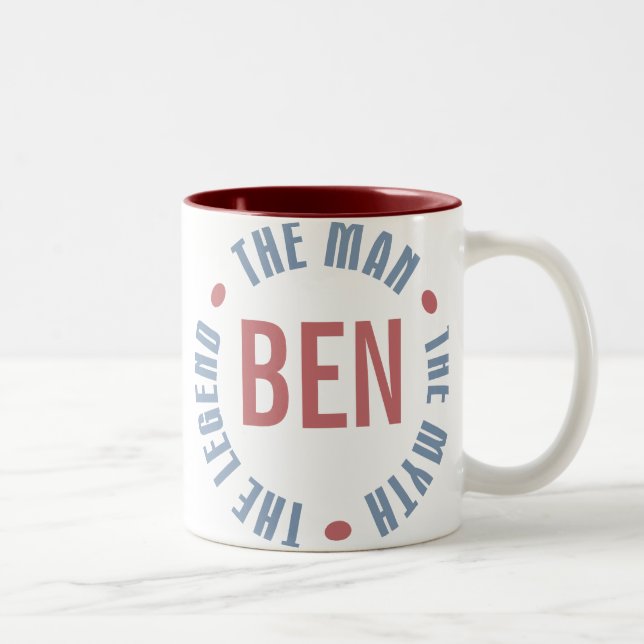 Taza Bicolor Personalizable de la leyenda del mito del hombre (Derecha)
