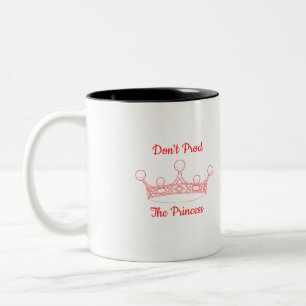 Taza Bicolor Personalizable de princesa rosa divertida
