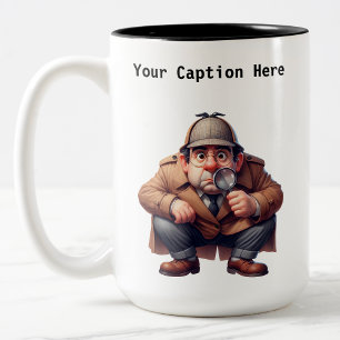Taza Bicolor Personalizable Detective Personalizado Mystery
