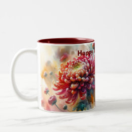 Taza Bicolor Personalizable "Día de la Madre" Madre Floral capr