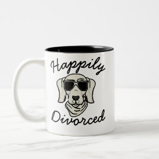 Taza Bicolor Personalizable Divorcio Gracioso Café Mug
