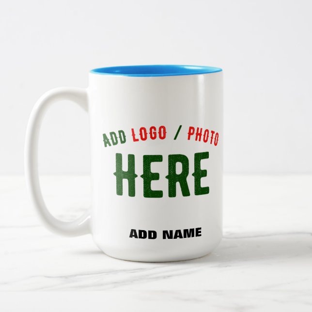 TAZA BICOLOR PERSONALIZABLE MODERNO ESTILO BLANCO VERIFICADO MA (Izquierda)