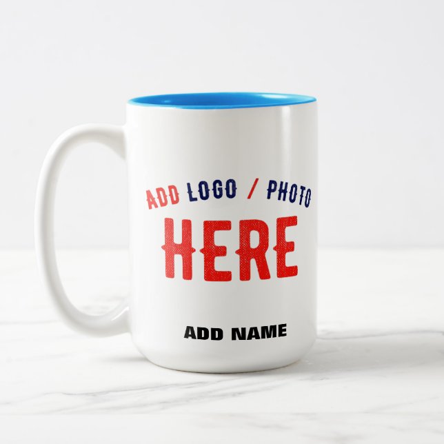 TAZA BICOLOR PERSONALIZABLE MODERNO ESTILO BLANCO VERIFICADO MA (Izquierda)