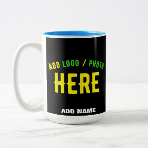 TAZA BICOLOR PERSONALIZABLE MODERNO ESTILO NEGRO VERIFICADO MAR
