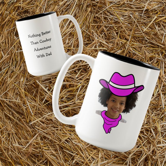 Taza Bicolor Personalizable Niñita o moto fotográfica de vaca (Subido por el creador)