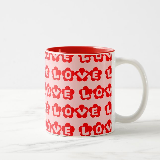Taza Bicolor Personalizable Retro LOVE (Derecha)
