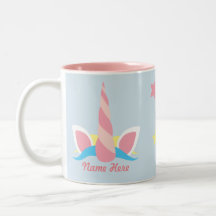 Personalizable Unicorn Horn Stars Mug