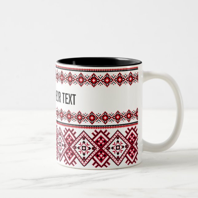 Taza Bicolor Personalizable Vyshyvanka (Derecha)