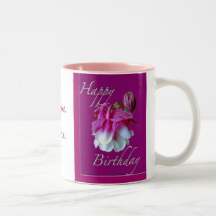 Taza Bicolor Personalización de la matanza de cumpleaños de Col