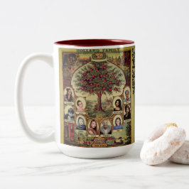 Taza Bicolor Personalización del árbol de registros familiares