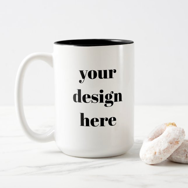 Taza Bicolor Personalización o Personalizar (Con donut)