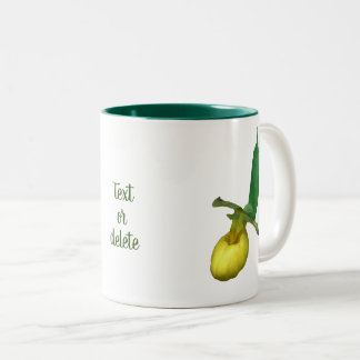 Taza Bicolor Personalizada la flor de Slipper Lady Amarilla Sal