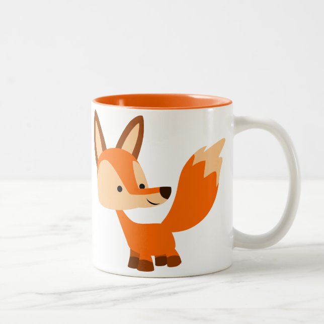 Taza Bicolor Personalizado amable Fox Mug (Derecha)