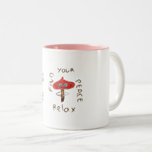 Taza Bicolor Personalizado Amanita de champiñones Rojos