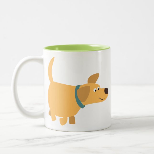 Taza Bicolor Personalizado Amarillo Labrador Mug (Izquierda)