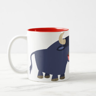 Taza Bicolor Personalizado amigable y amable bull Mug