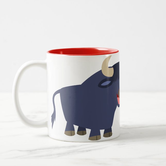 Taza Bicolor Personalizado amigable y amable bull Mug (Izquierda)