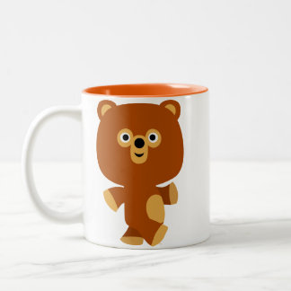 Taza Bicolor Personalizado asserativo cúbico Bear Mug