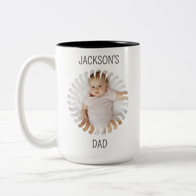 Taza Bicolor Personalizado Baby Face Mug, foto personalizada pa (Izquierda)