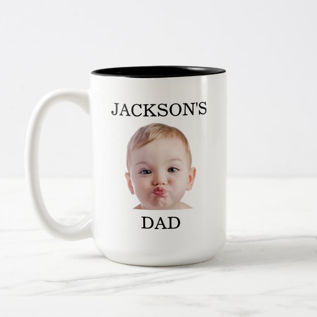 Taza Bicolor Personalizado Baby Face Mug, foto personalizada pa (Izquierda)