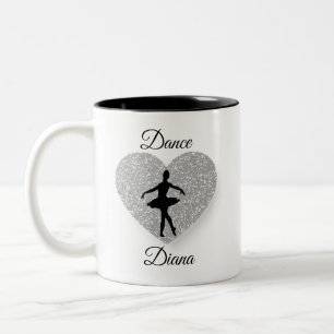 Taza Bicolor personalizado Baile, Dance Sparkle Corazón Esparkl