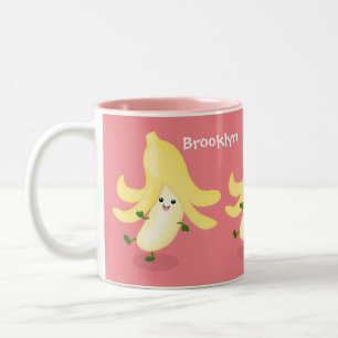 Taza Bicolor Personalizado bananero Cute kawaii