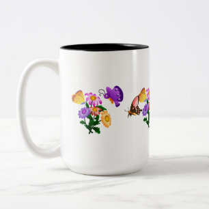 Taza Bicolor Personalizado Butterflies