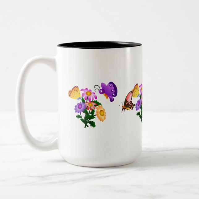 Taza Bicolor Personalizado Butterflies (Izquierda)
