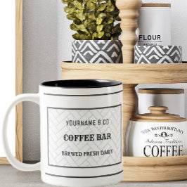 Taza Bicolor Personalizado Café Bar Coffee Lover