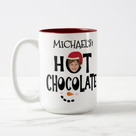 Taza Bicolor Personalizado Cara infantil y nombre Navidades de 