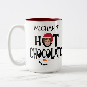 Taza Bicolor Personalizado Cara infantil y nombre Navidades de