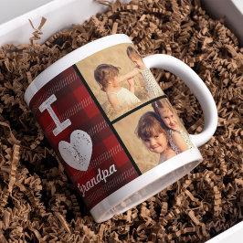 Taza Bicolor Personalizado cardíaco vintage Photo Mug