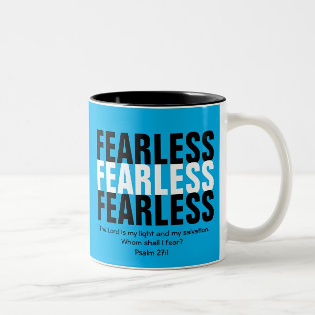 Taza Bicolor Personalizado Christian FEARLESS (Derecha)