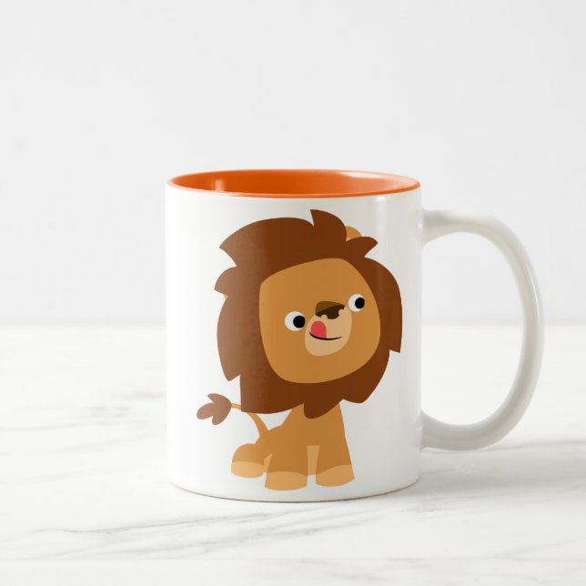 Taza Bicolor Personalizado codicioso Lion Mug (Derecha)