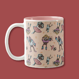 Taza Bicolor Personalizado Coffee Bean Dance Fiesta