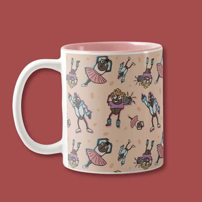Taza Bicolor Personalizado Coffee Bean Dance Fiesta (Subido por el creador)