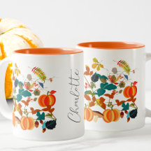 Personalizado Cottagecore Naranja Calabaza Verde O
