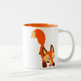 Taza Bicolor Personalizado curioso, Fox Mug