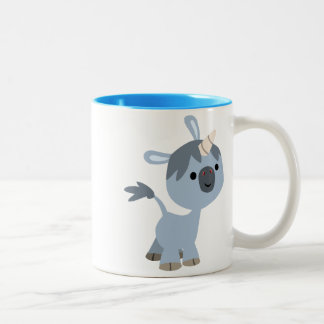Taza Bicolor Personalizado Cuta Feliz, bebé, Unicorn Mug