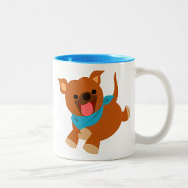 Taza Bicolor Personalizado Cute Happy Staffie Mug