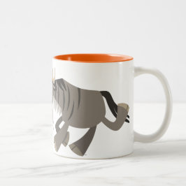 Taza Bicolor Personalizado Cute Happy Wildebeest Mug